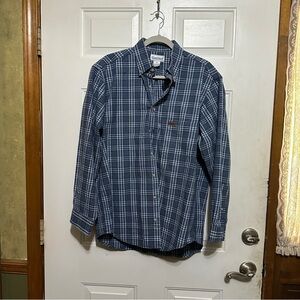 Men’s Blue Plaid Original Fit Carhartt Long Sleeve Shirt RN 14806 Men’s Sz Large